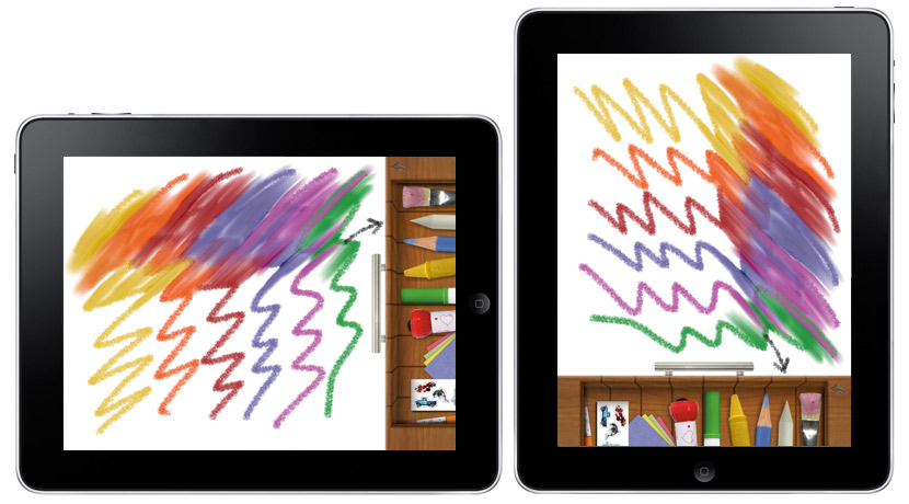 iPad App in portrait or landscape